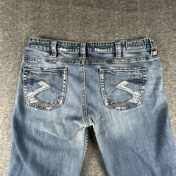 Silver Jeans Lola Womens Sz 36x29 Bootcut Embroidered Medium Wash Denim - Picture 2 of 10